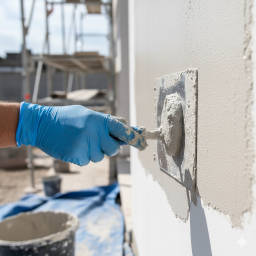 application enduit sur mur