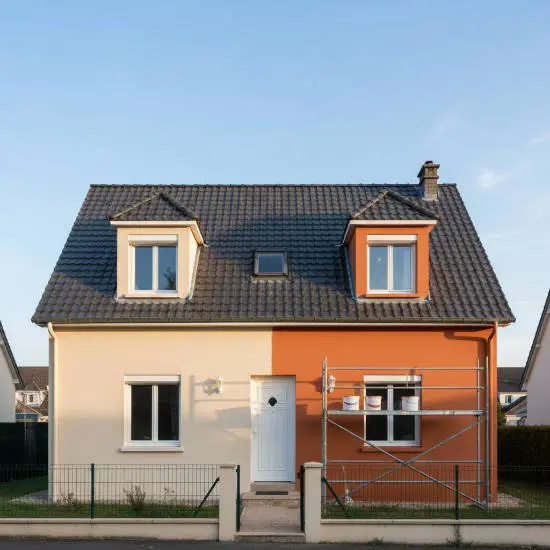 ravalement de façade à Bretigny-sur-Orge - Go Renov vue sur une meulière